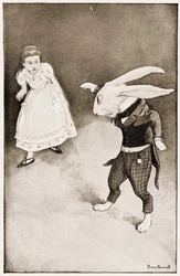 "Warum, Mary Ann, was machst du hier?", Illustration für Lewis Carrolls Alice im Wunderland, 1901